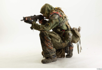  Photos John Hopkins Army Postapocalyptic Suit Poses aiming the gun kneeling whole body 0002.jpg